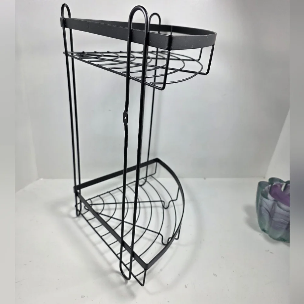 Black Metal Corner Shower Caddy